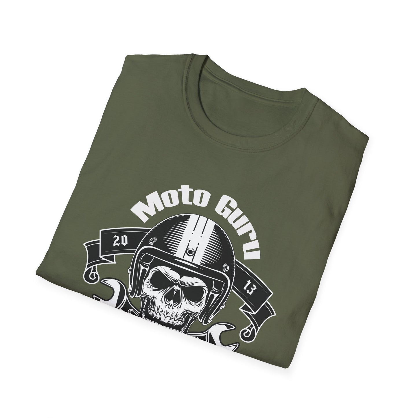 Moto Guru Born to ride Vintage Design Motorcycle T-Shirt
