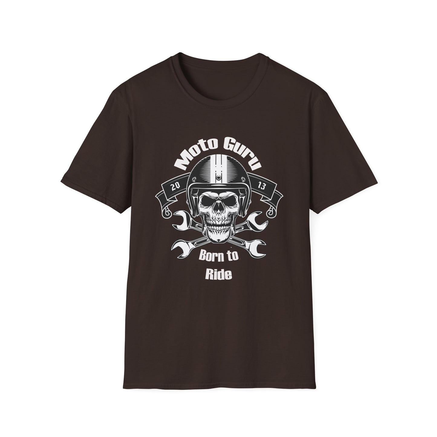 Moto Guru Born to ride Vintage Design Motorcycle T-Shirt