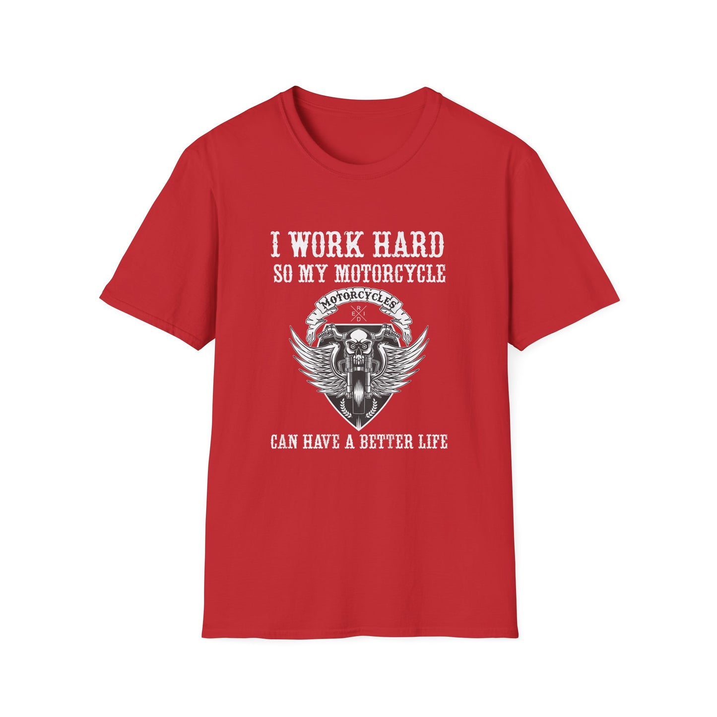 I work hard so my motorcycle can have a better life Vintage Design Motorcycle T-Shirt