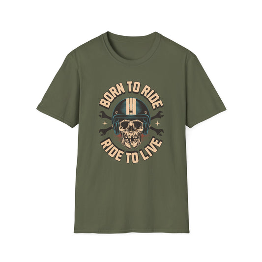 Born to Ride Vintage Design Motorcycle T-Shirt